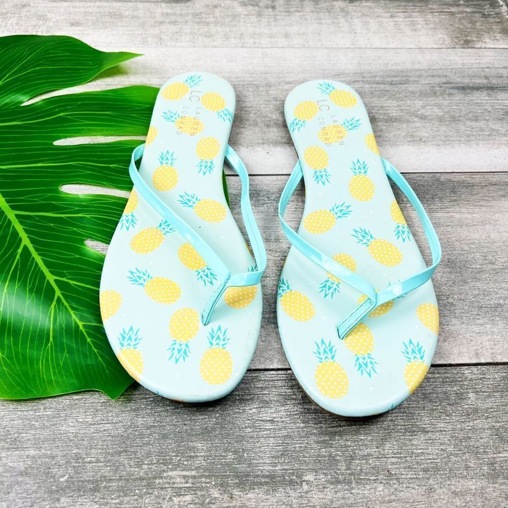 ‎Lauren Conrad pineapple flip flops